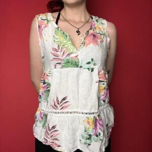 Floral v neck top  🤍💕​​​​​​​​​​​​​​​​​​​​​​​